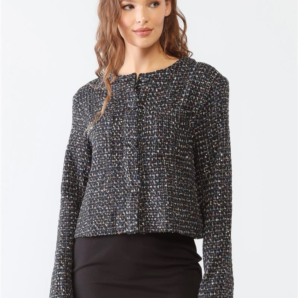 Le Lis Tweed Sequin Jacket